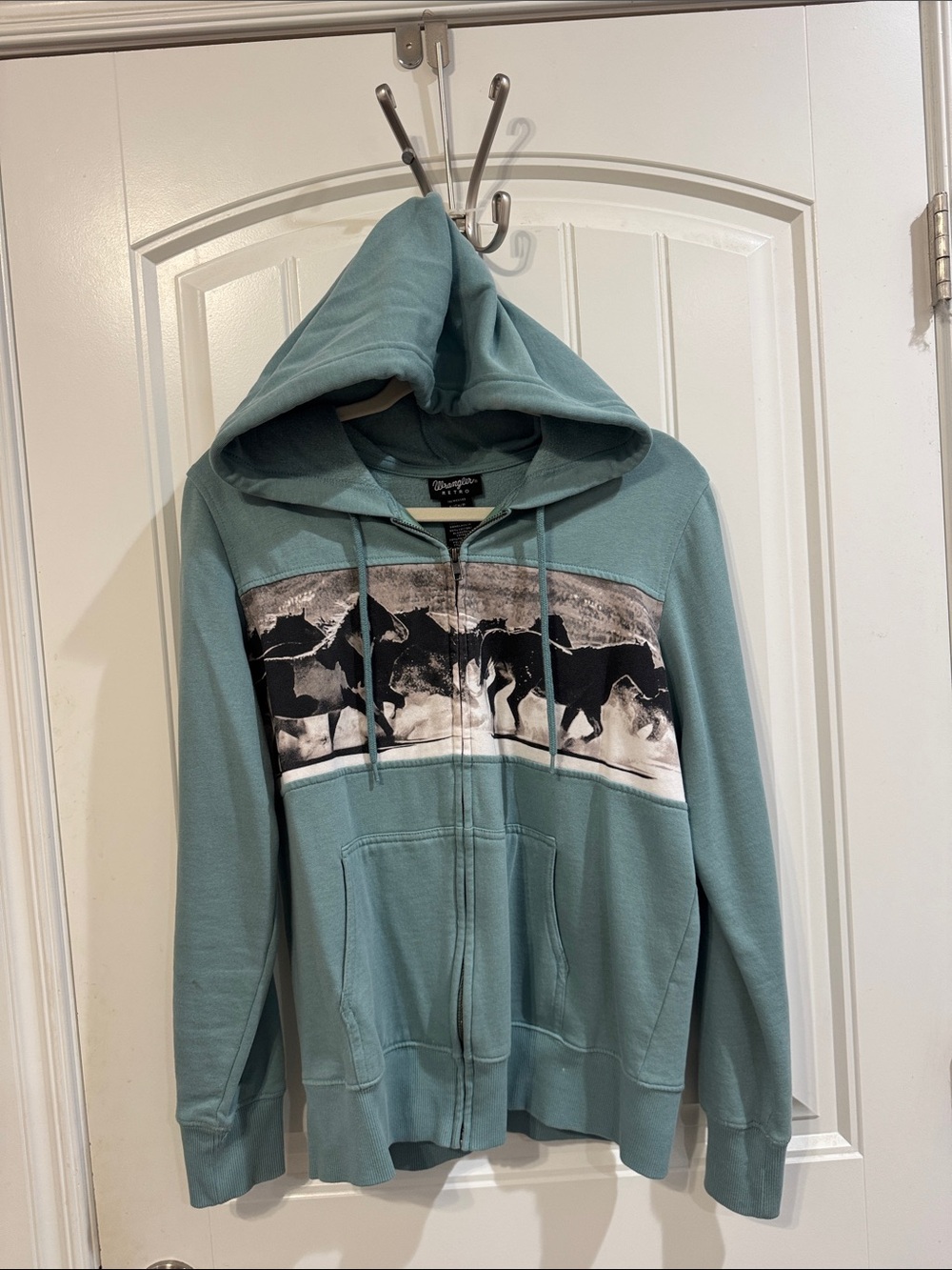 Wrangler Retro Light Seafoam Green Zip Hoodie